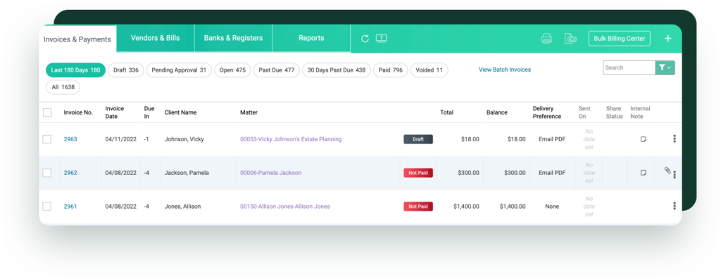 Invoices and payments